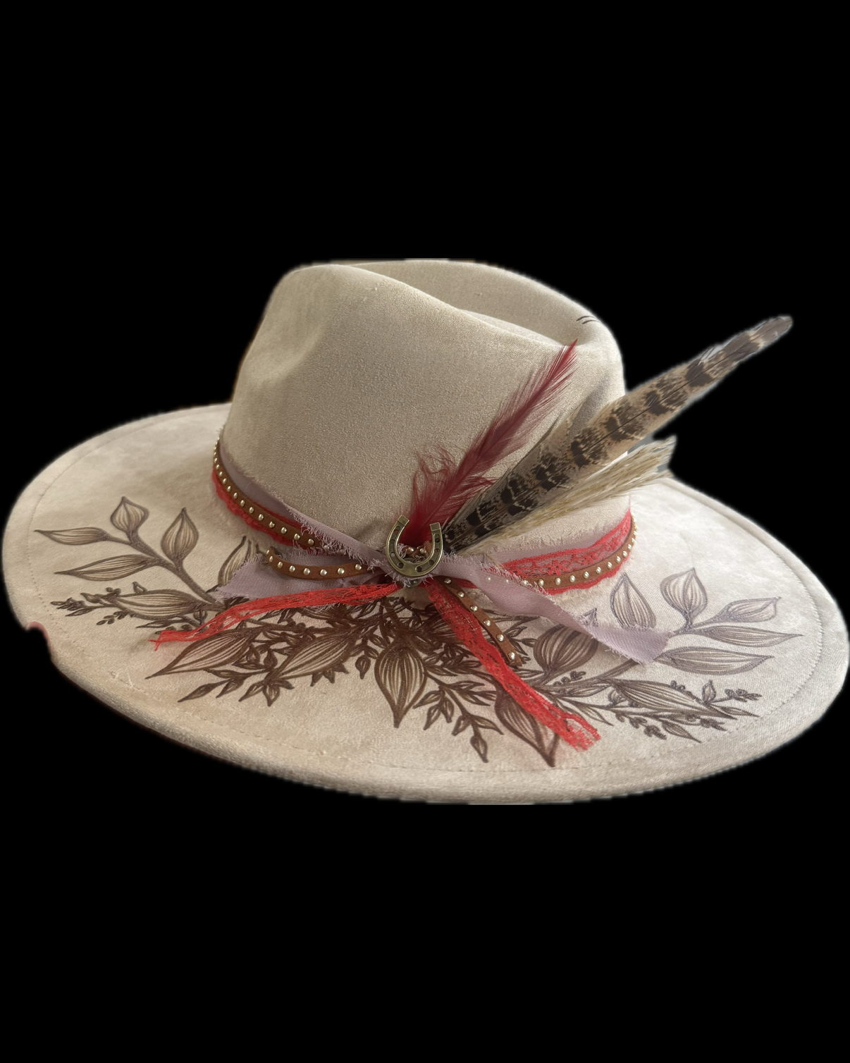 Burned Wide Brim Hat