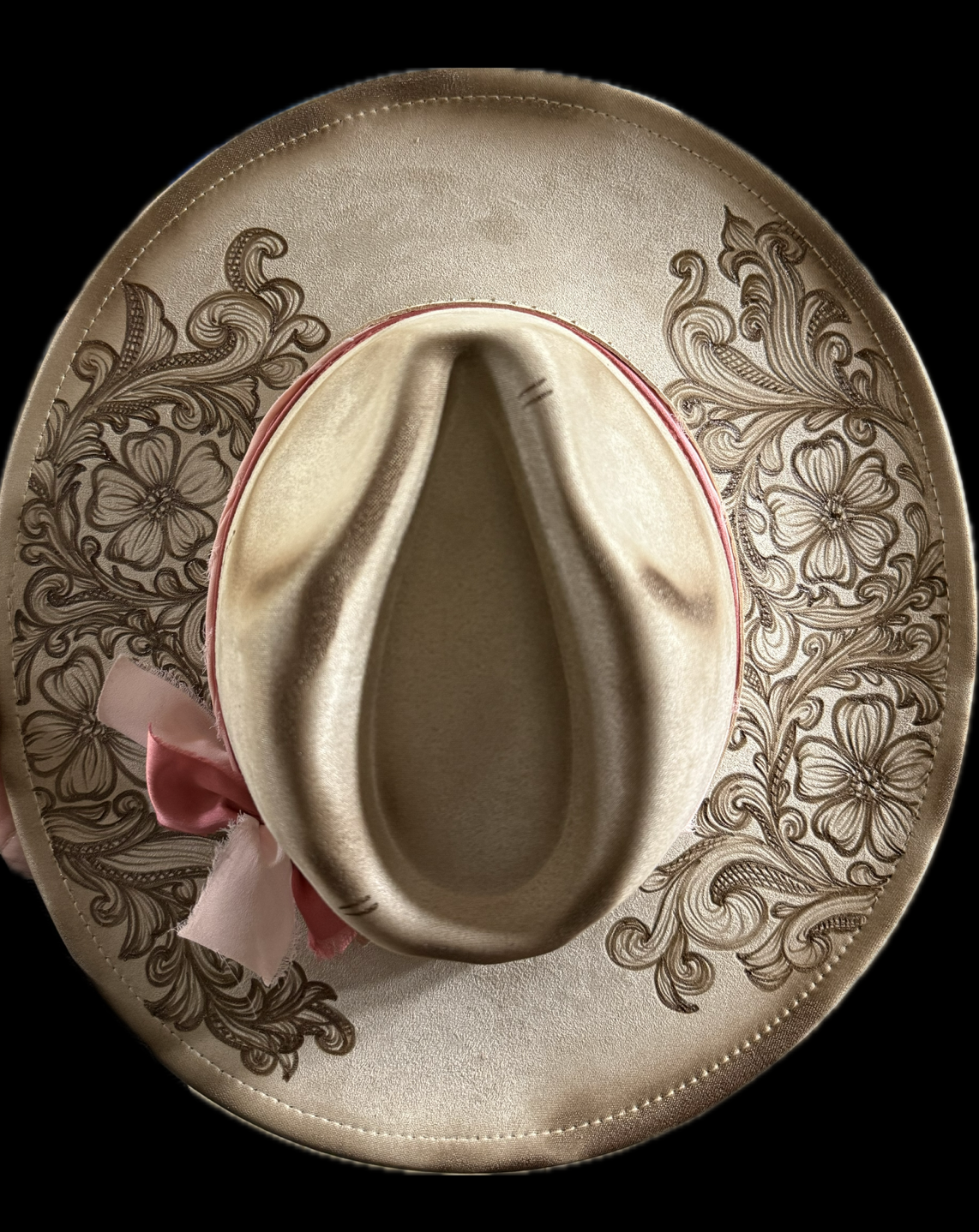 Burned Wide Brim Hat
