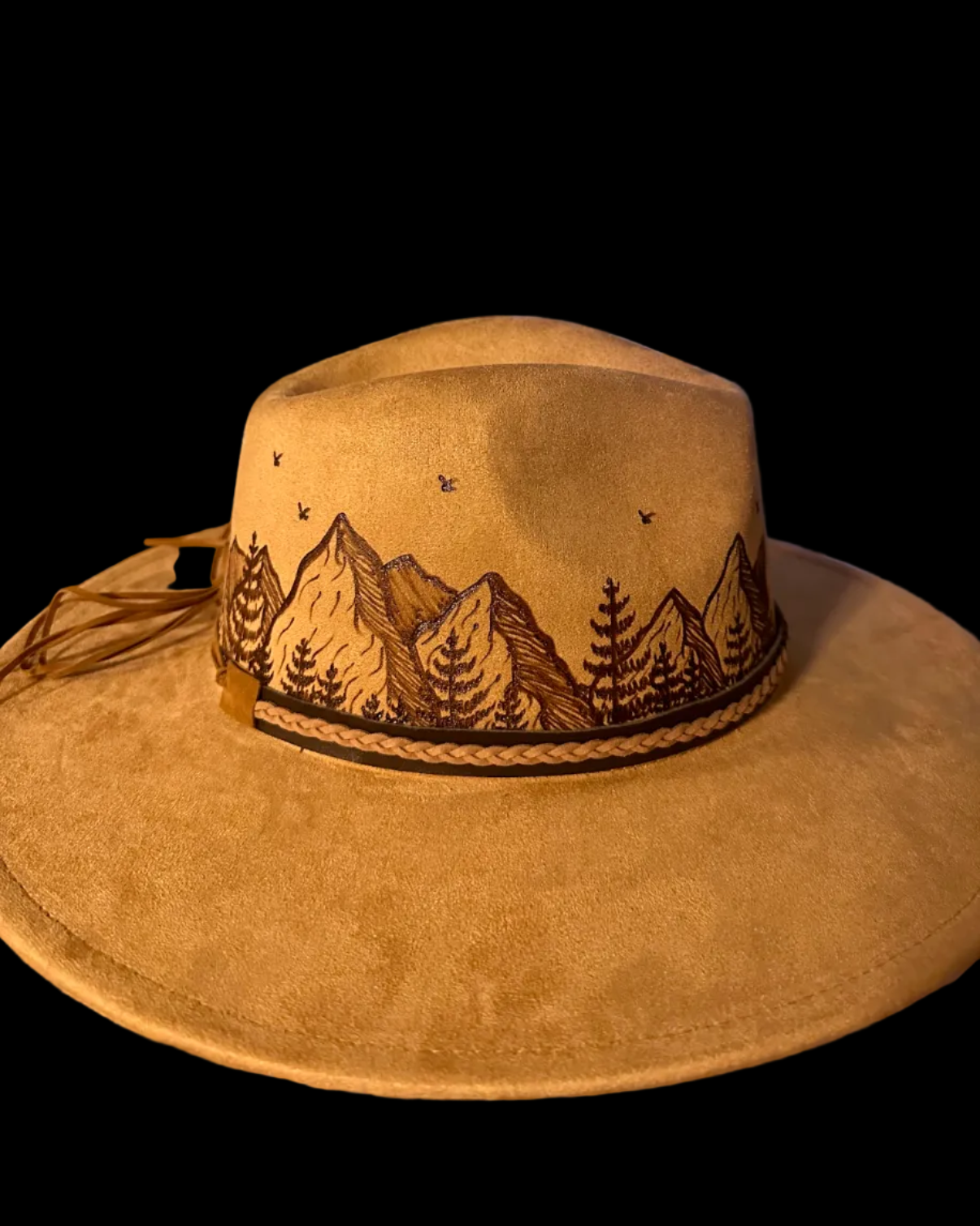 Burned Wide Brim Hat