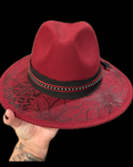 Burned Small Brim Hat - Leopard Sunflower