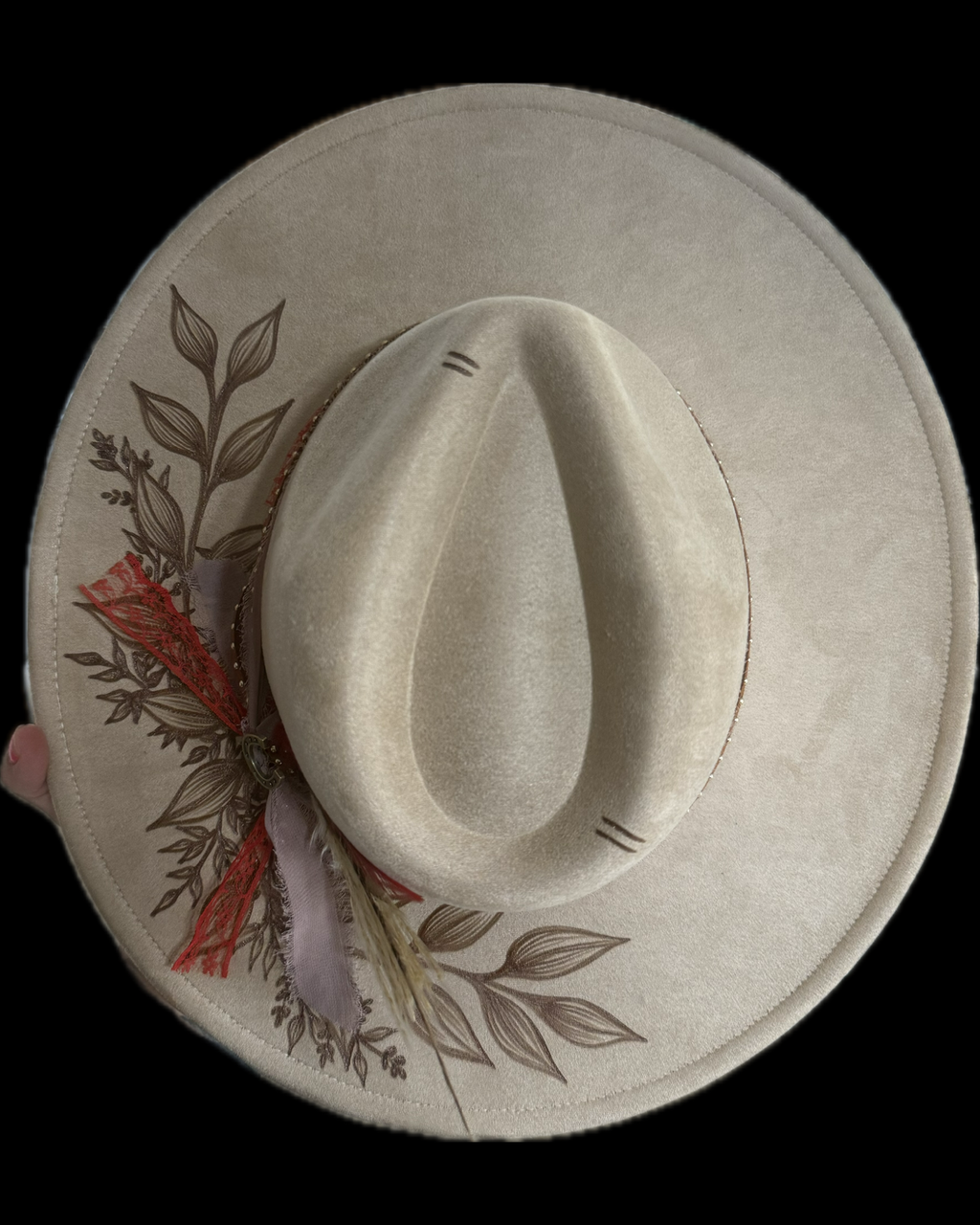 Burned Wide Brim Hat