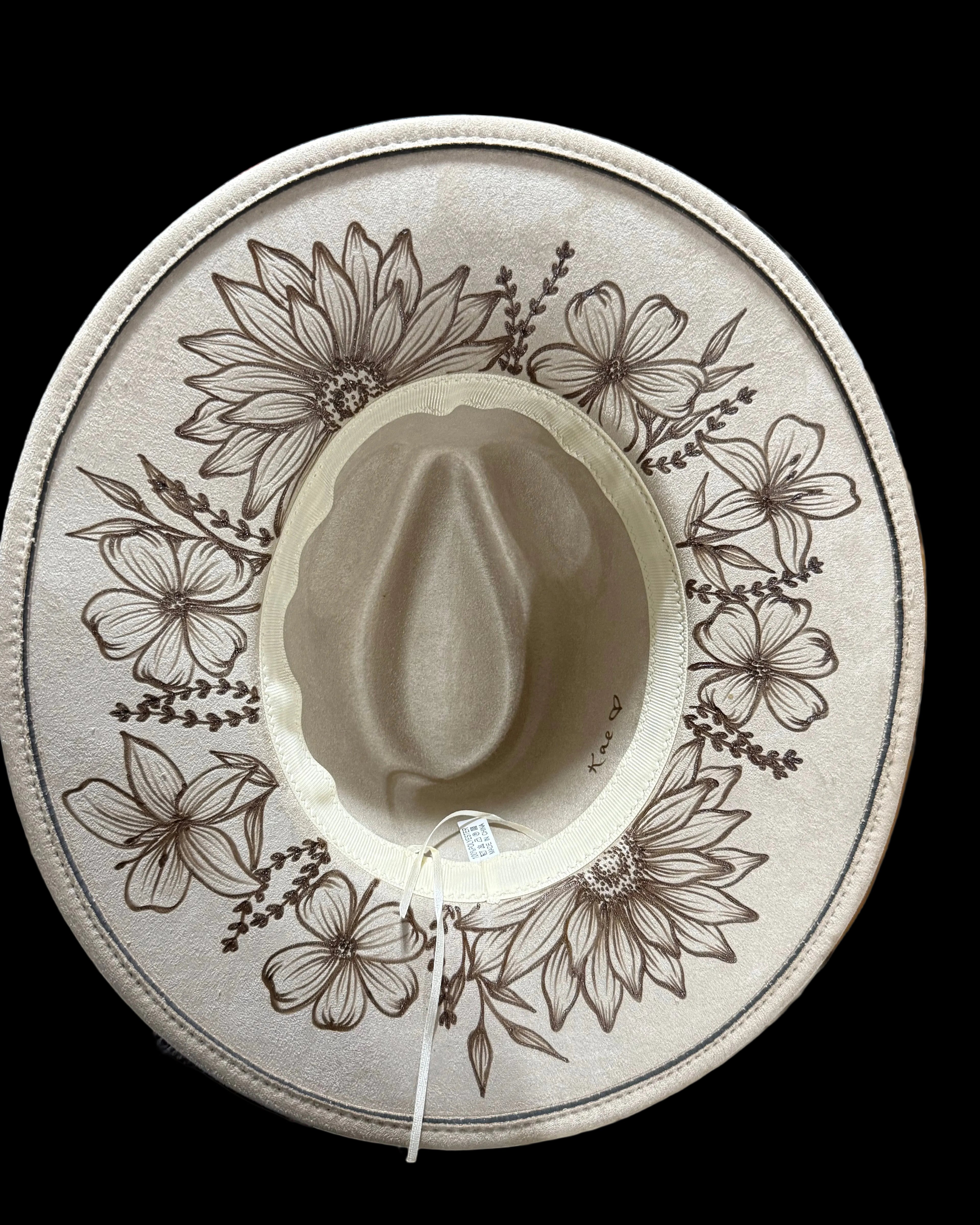 Burned Wide Brim Hat