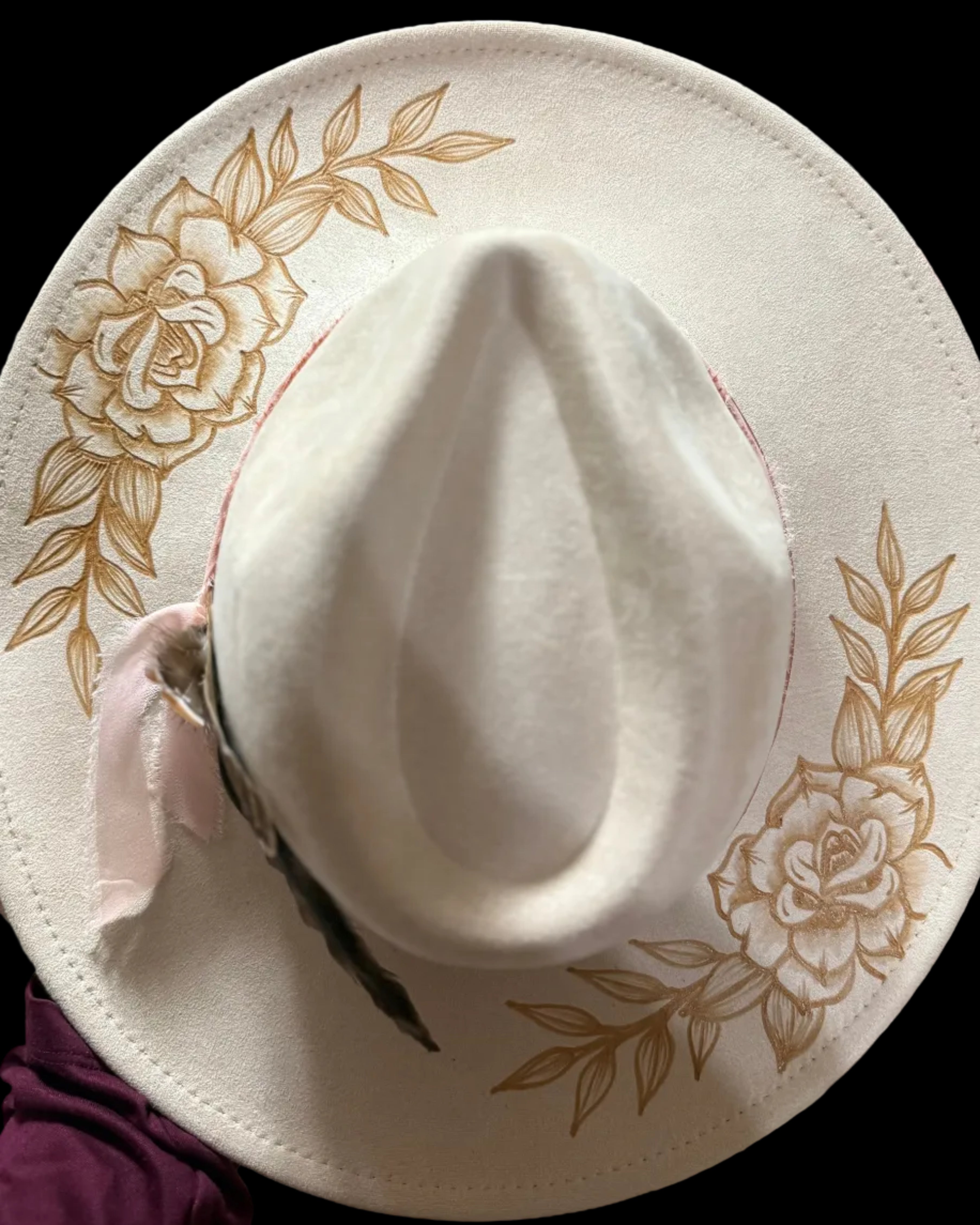 Burned Wide Brim Hat