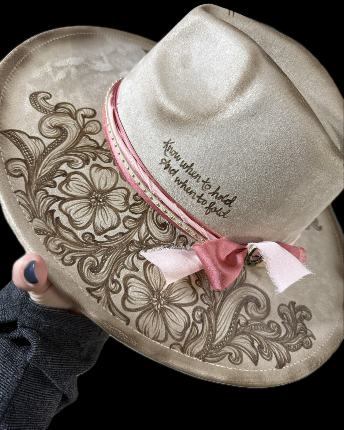 Burned Wide Brim Hat