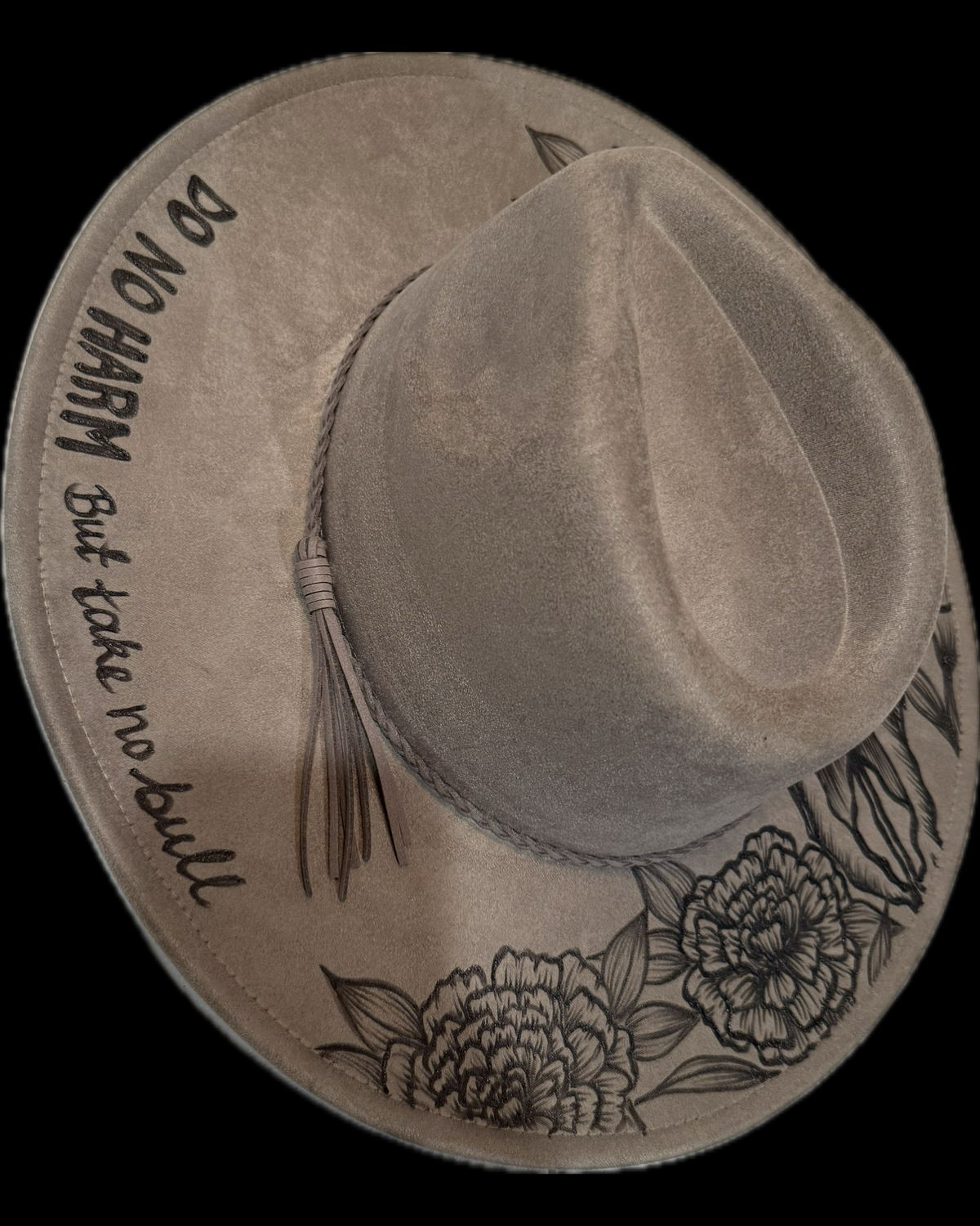 Burned Wide Brim Hat