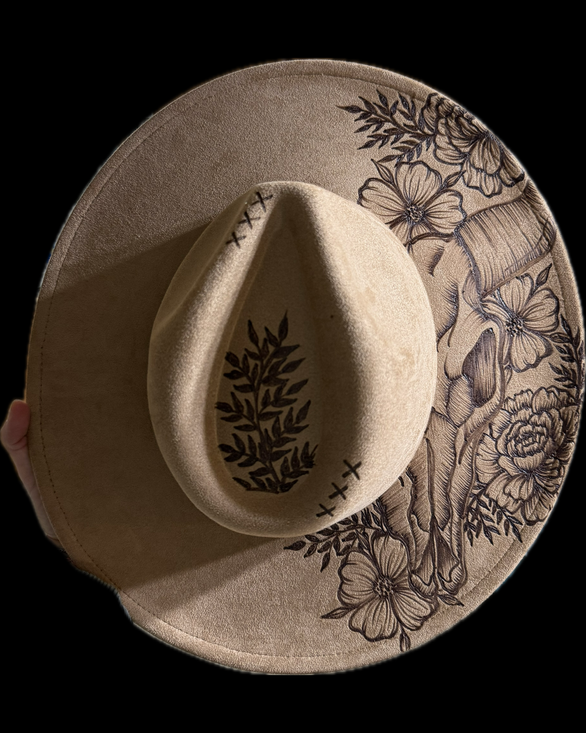 Burned Wide Brim Hat