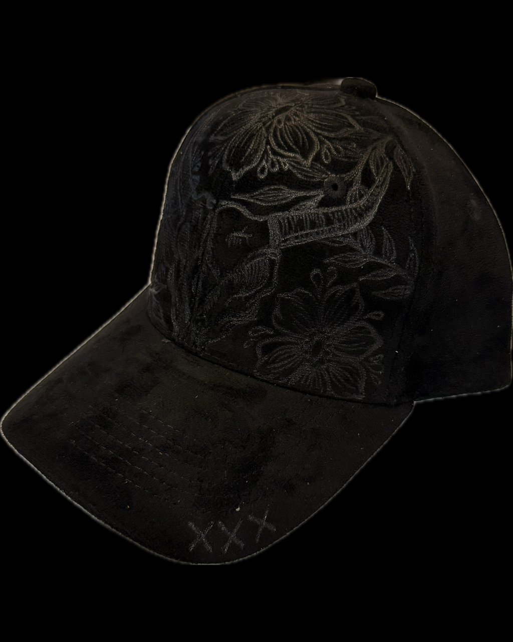 Burned Ballcap - Bull Skull
