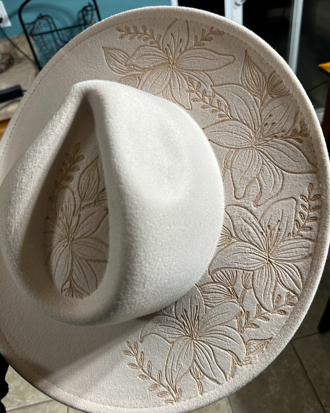 Burned Wide Brim Hat