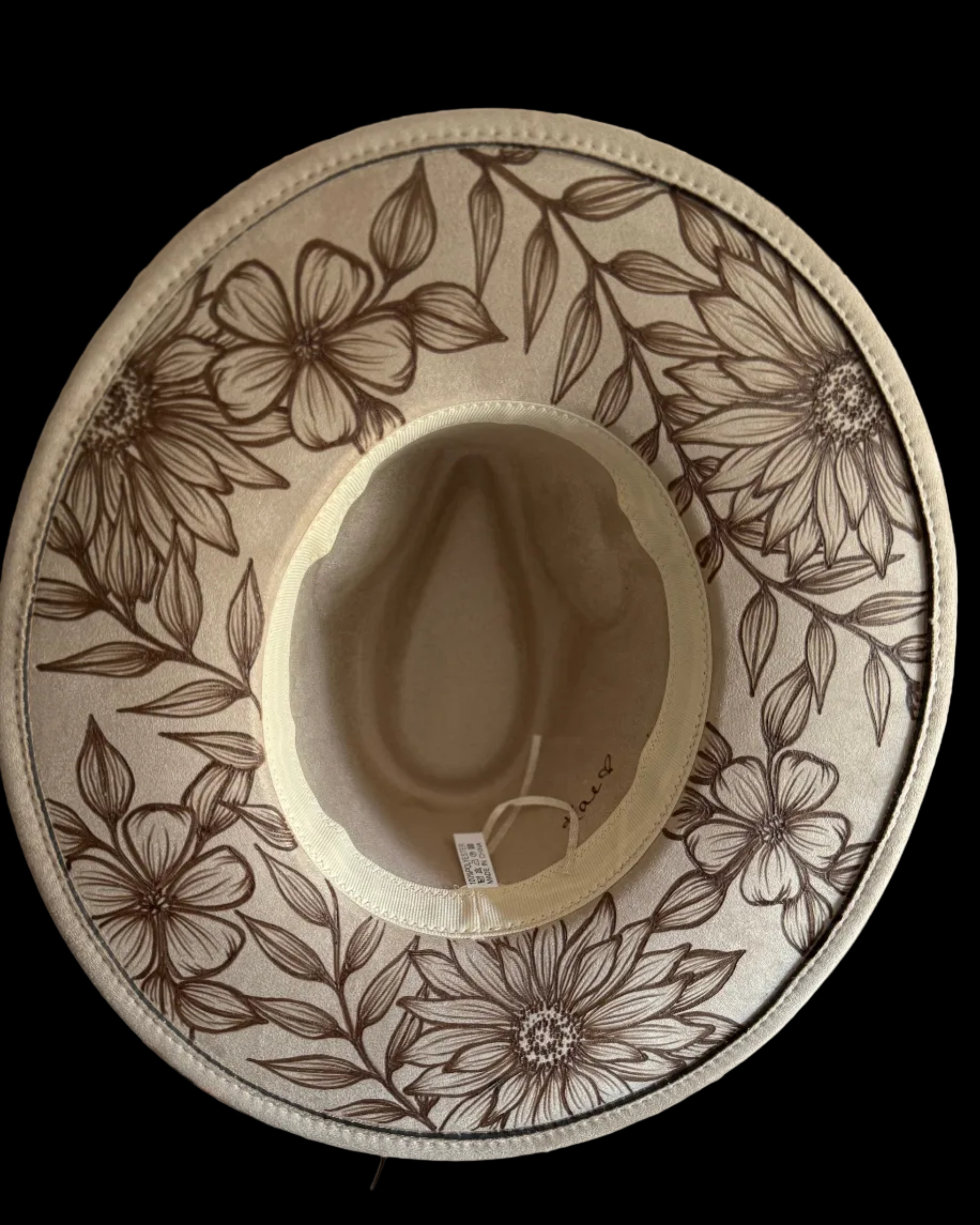 Burned Wide Brim Hat