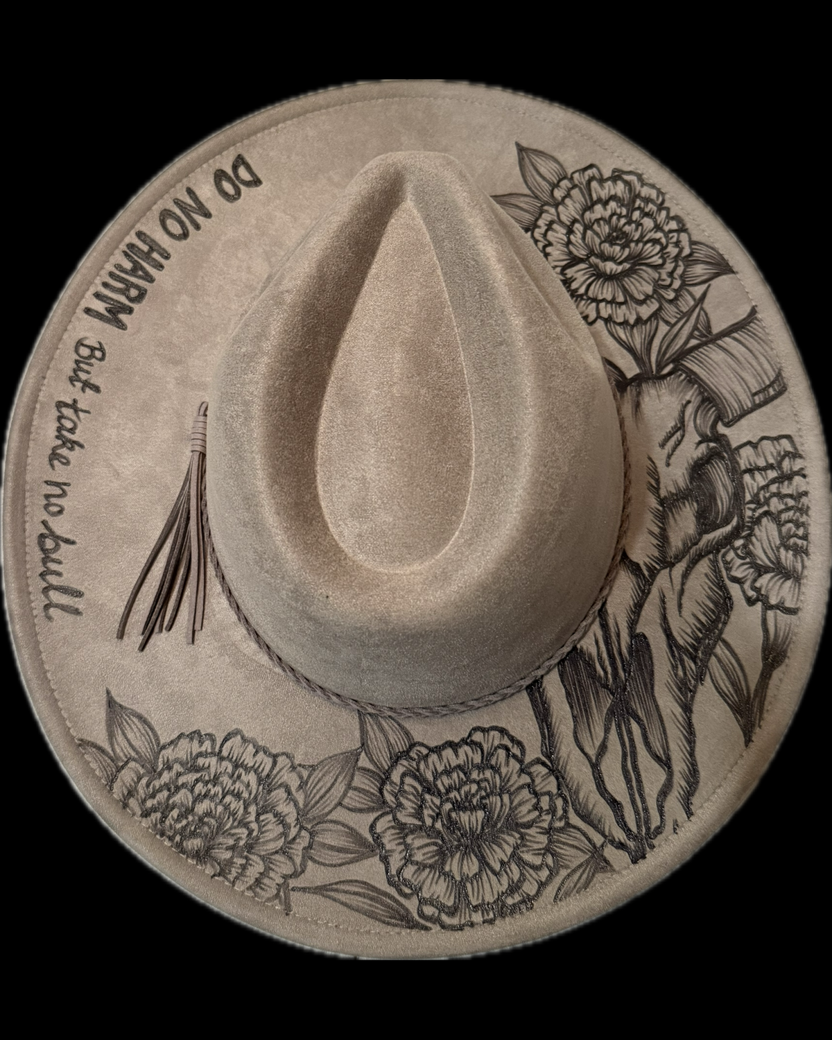 Burned Wide Brim Hat