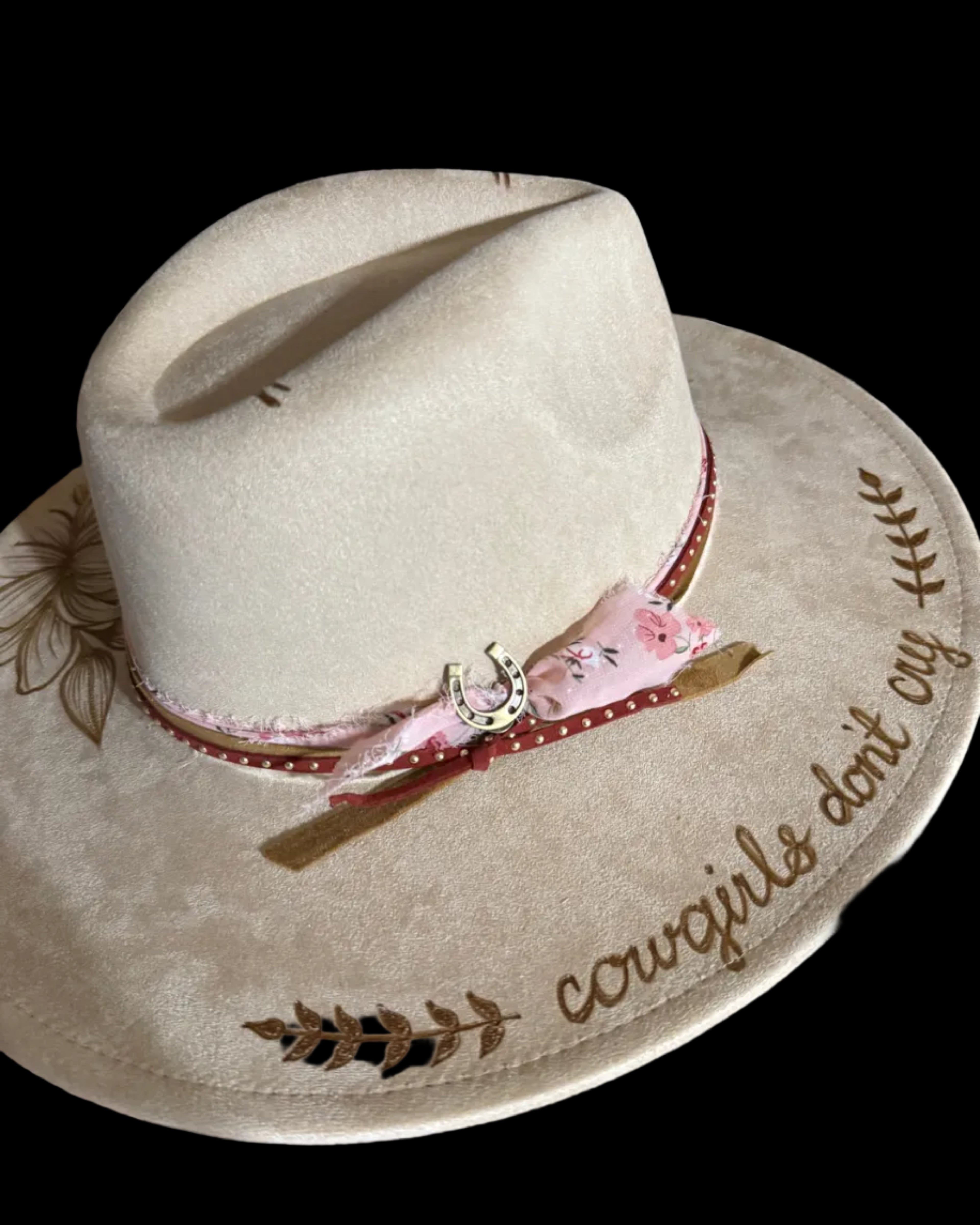 Burned Wide Brim Hat