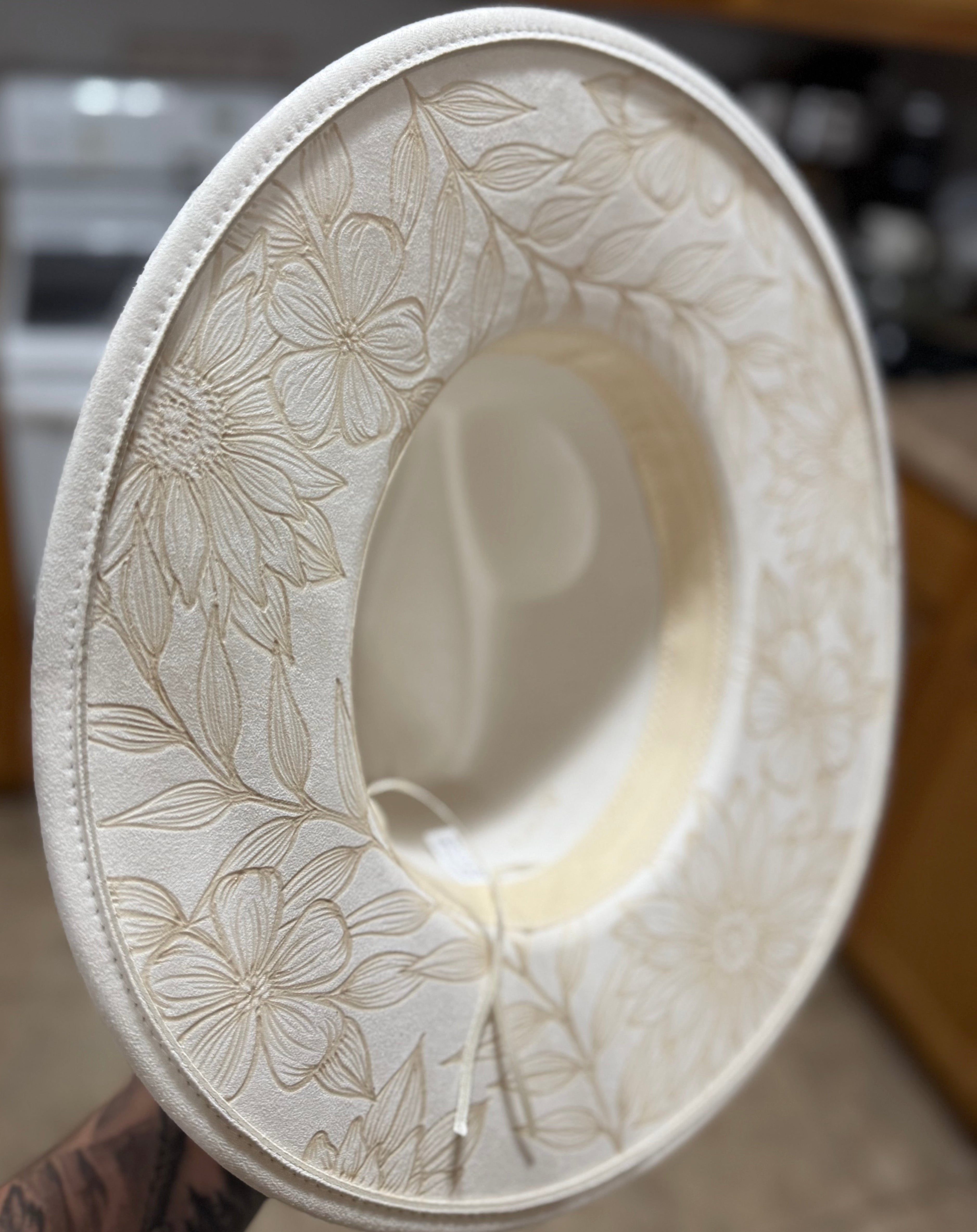 Burned Wide Brim Hat