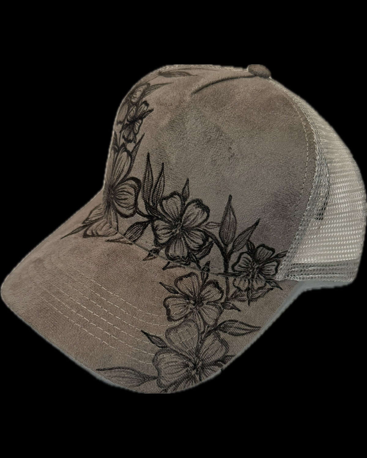 Burned Trucker Hat - Florals