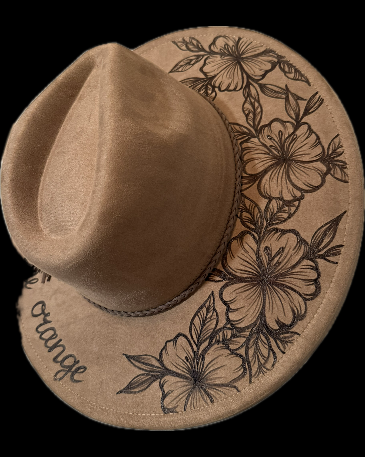 Burned Wide Brim Hat