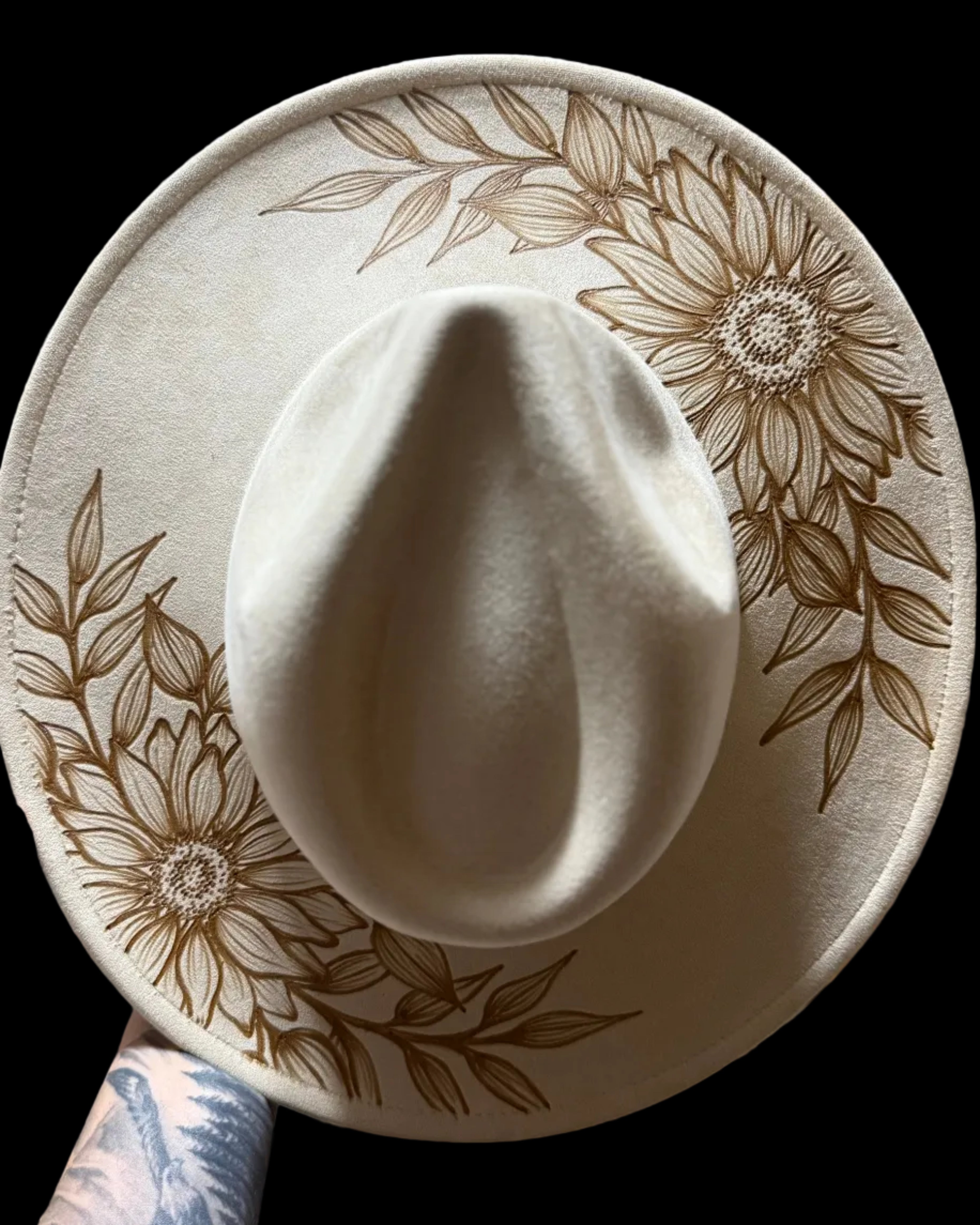 Burned Wide Brim Hat