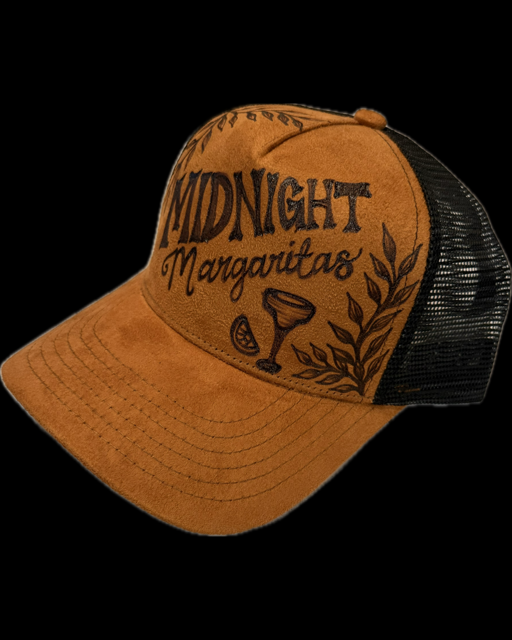 Burned Trucker Hat - Midnight Margs