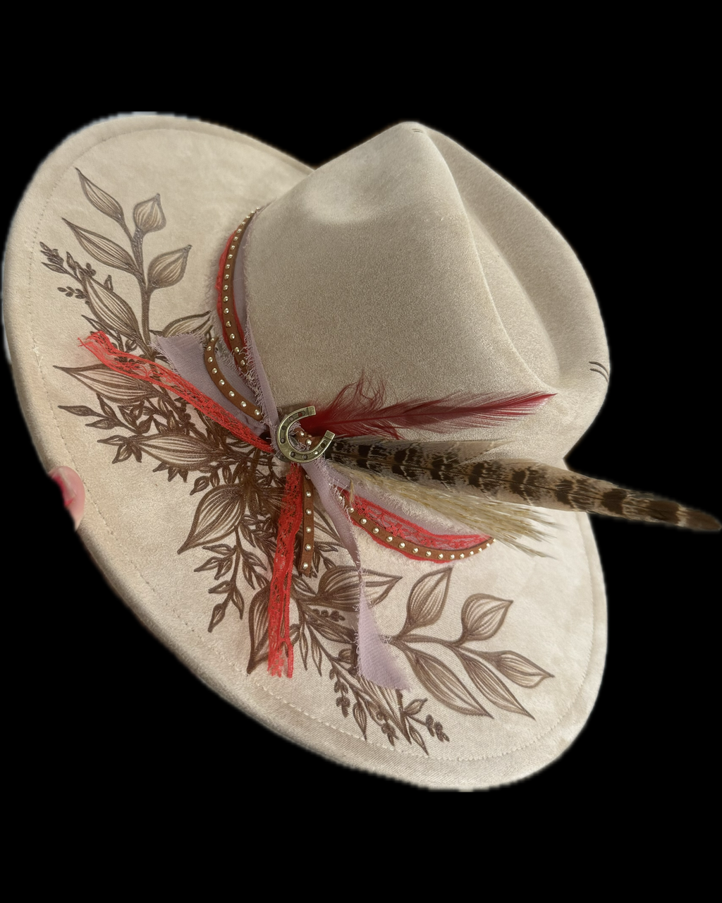 Burned Wide Brim Hat