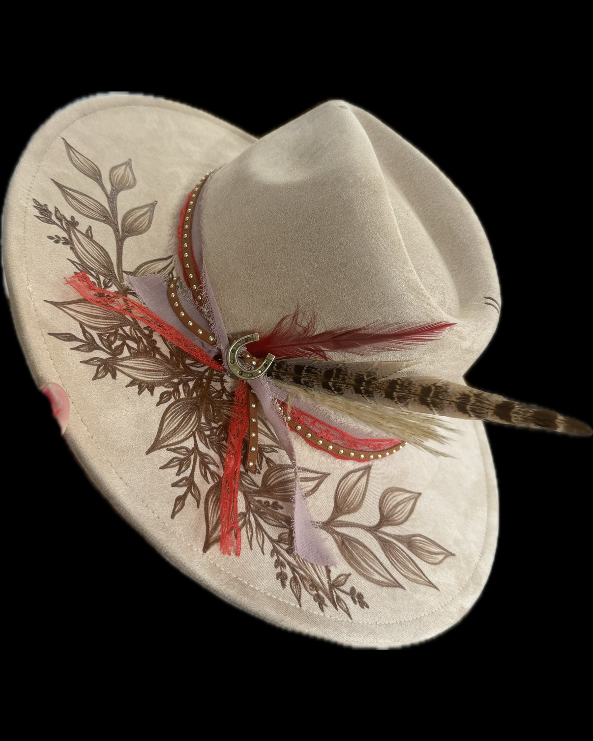 Burned Wide Brim Hat