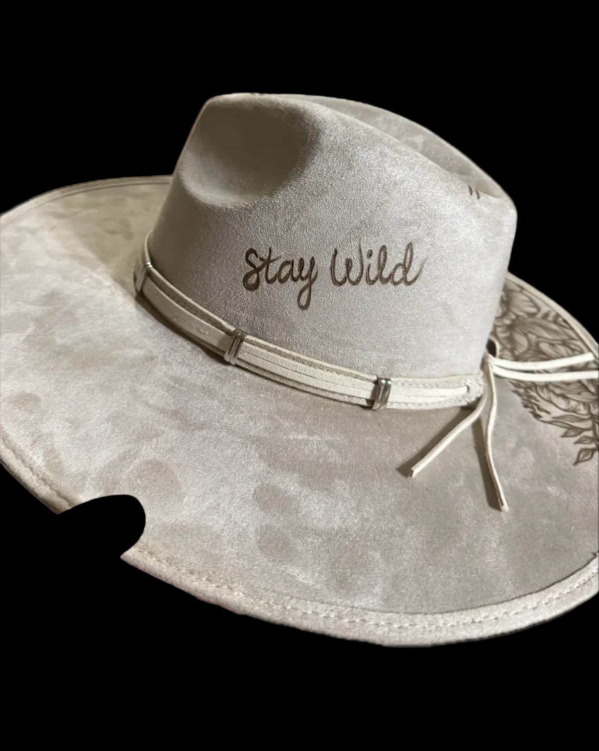 Burned Wide Brim Hat