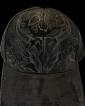 Burned Ballcap - Bull Skull