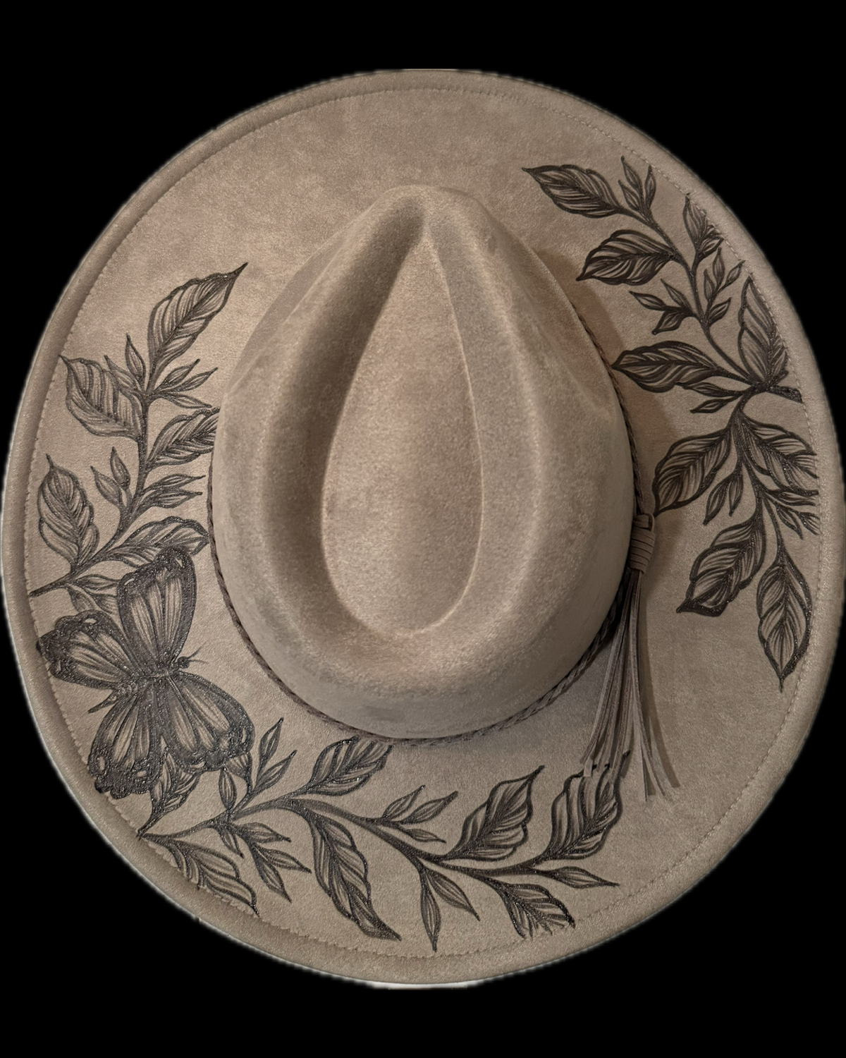 Burned Wide Brim Hat
