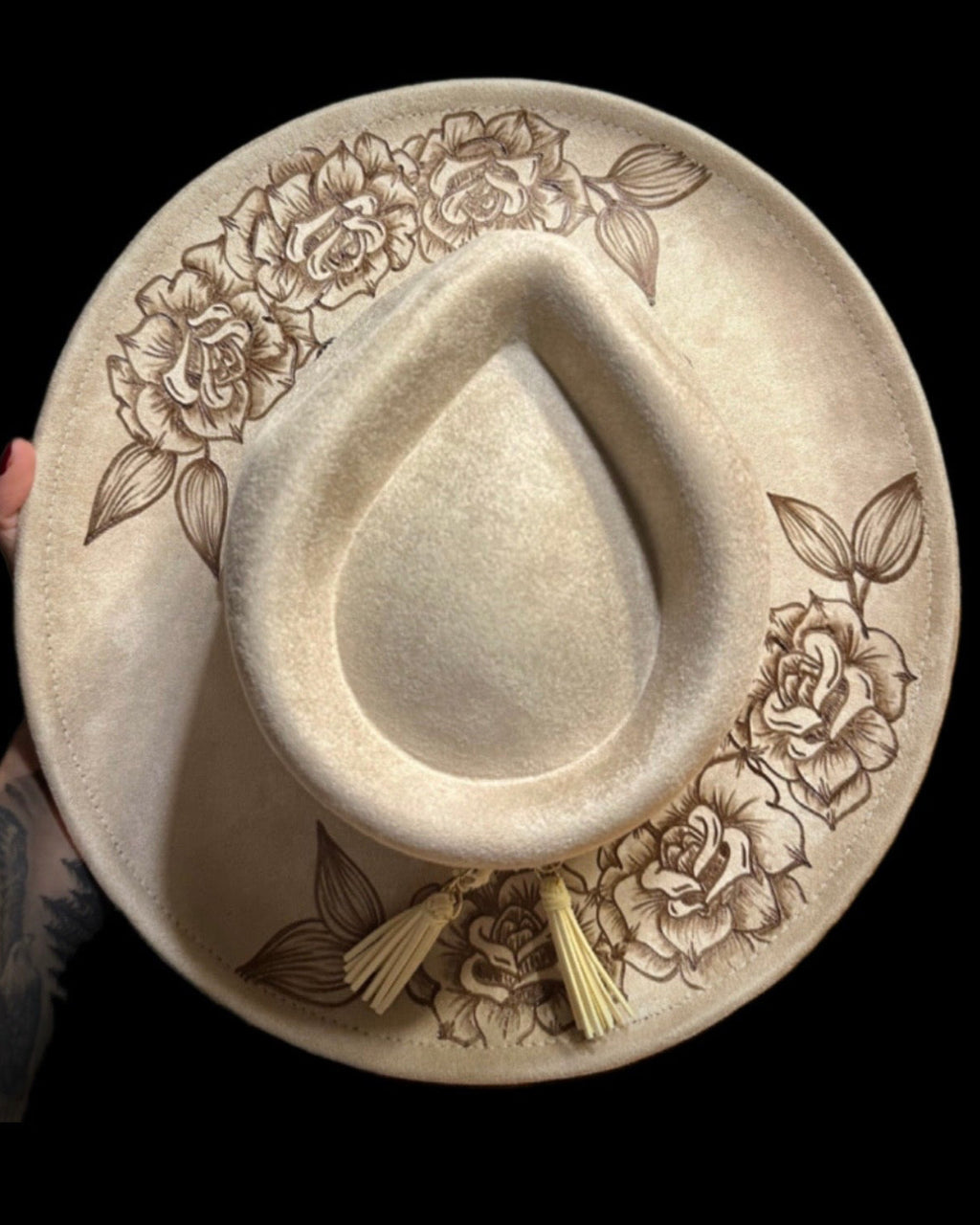 Burned Wide Brim Hat