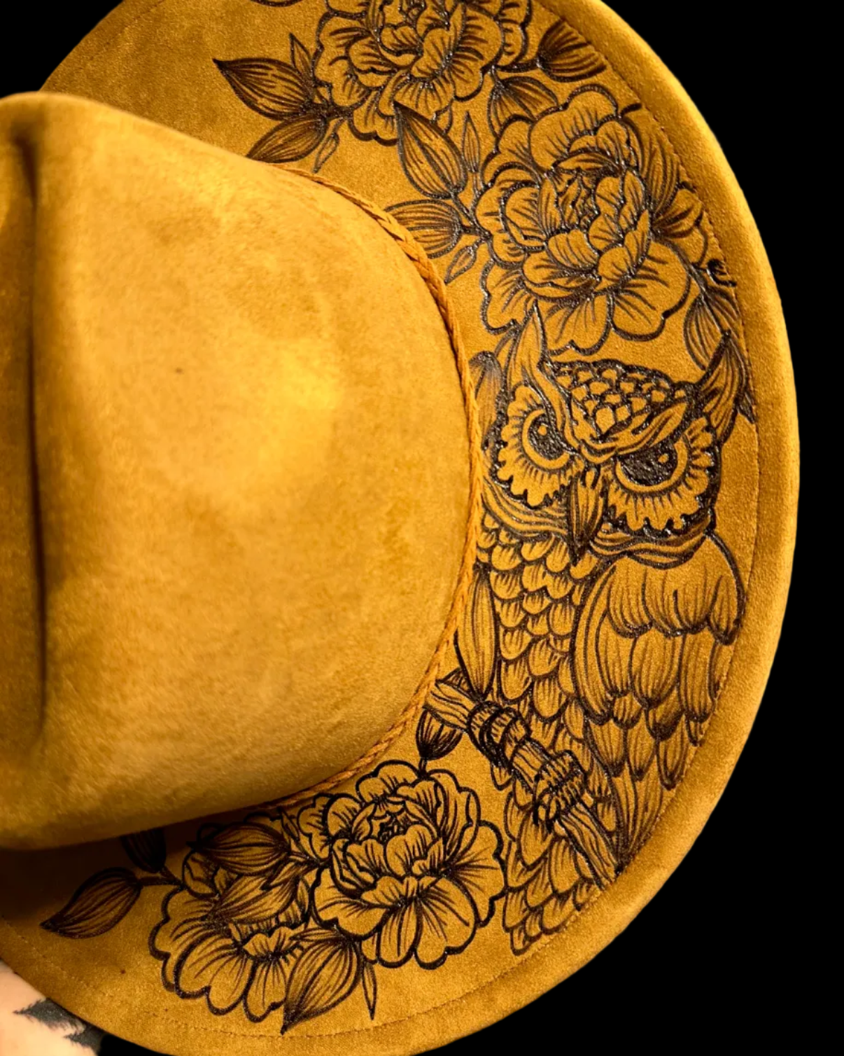 Burned Wide Brim Hat