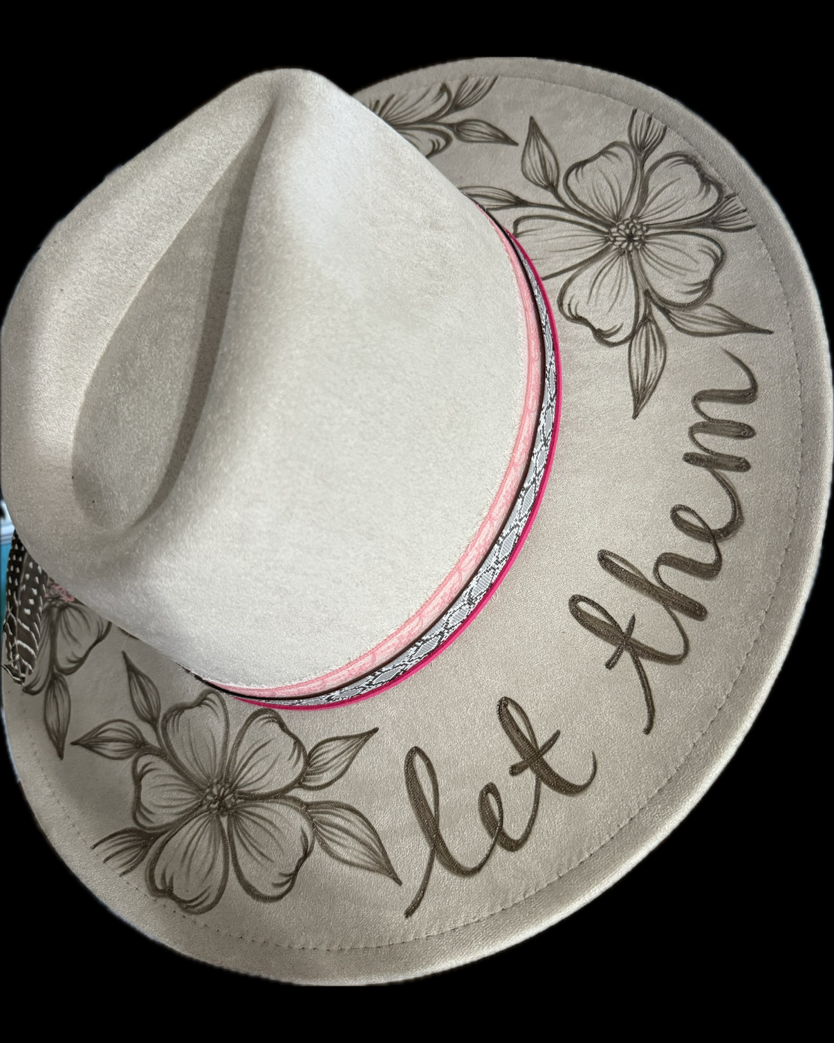 Burned Wide Brim Hat