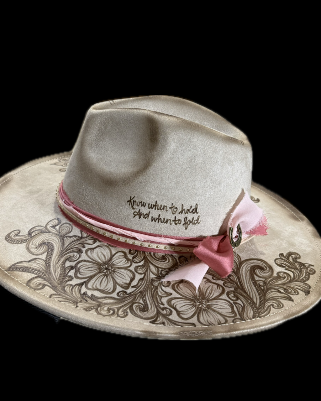 Burned Wide Brim Hat