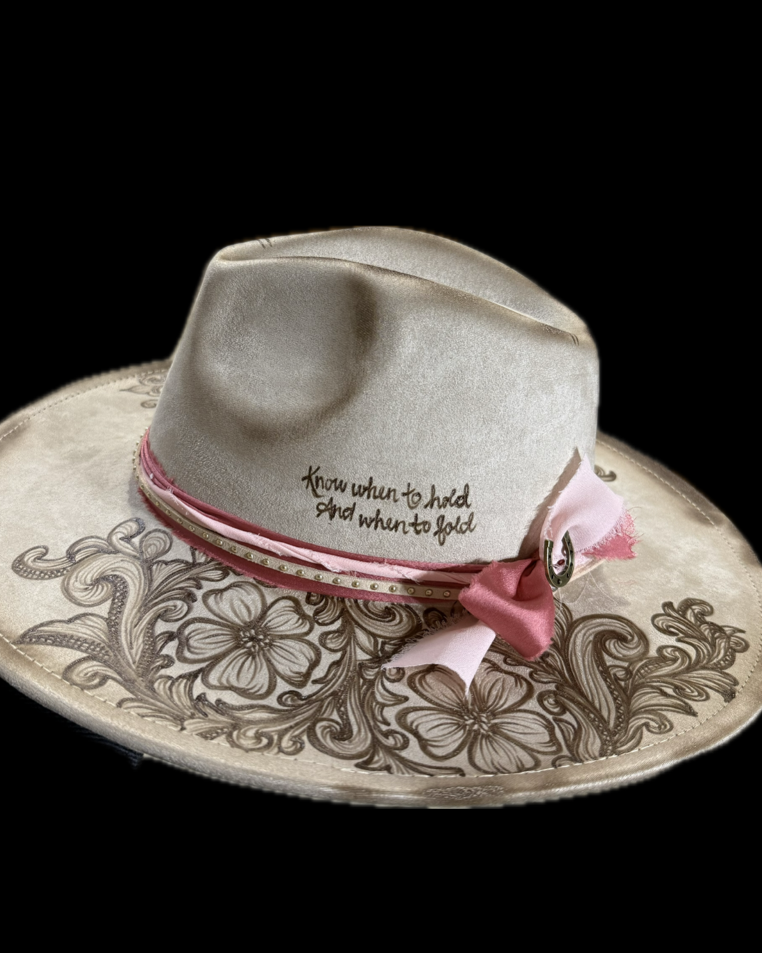 Burned Wide Brim Hat