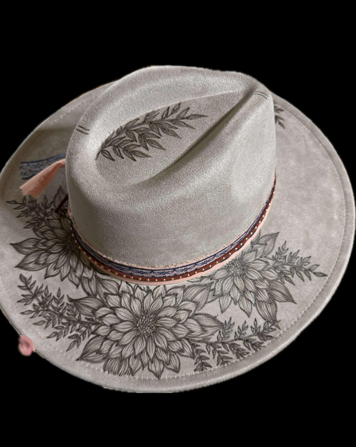 Burned Wide Brim Hat