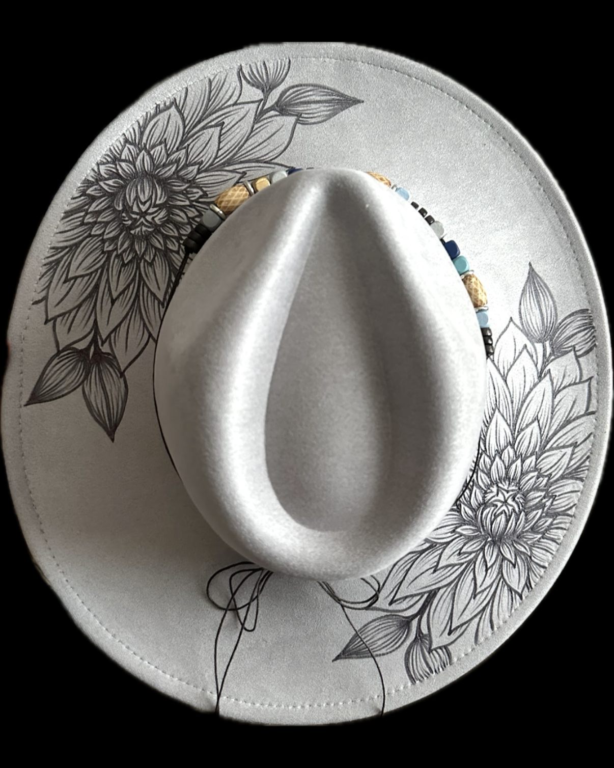 Burned Wide Brim Hat