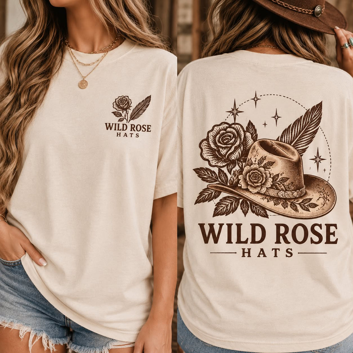 Tshirt - Roses & Hat