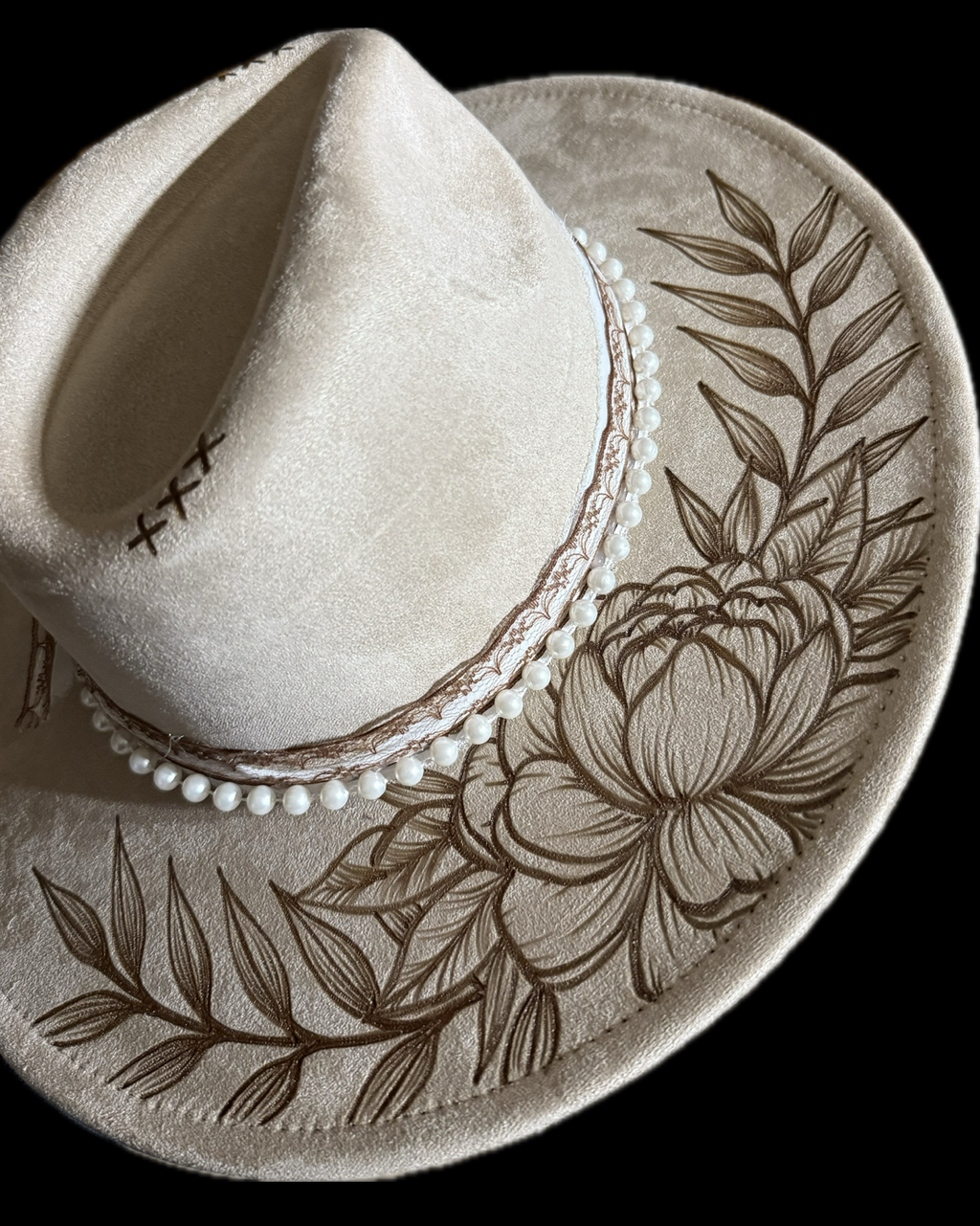 Burned Wide Brim Hat