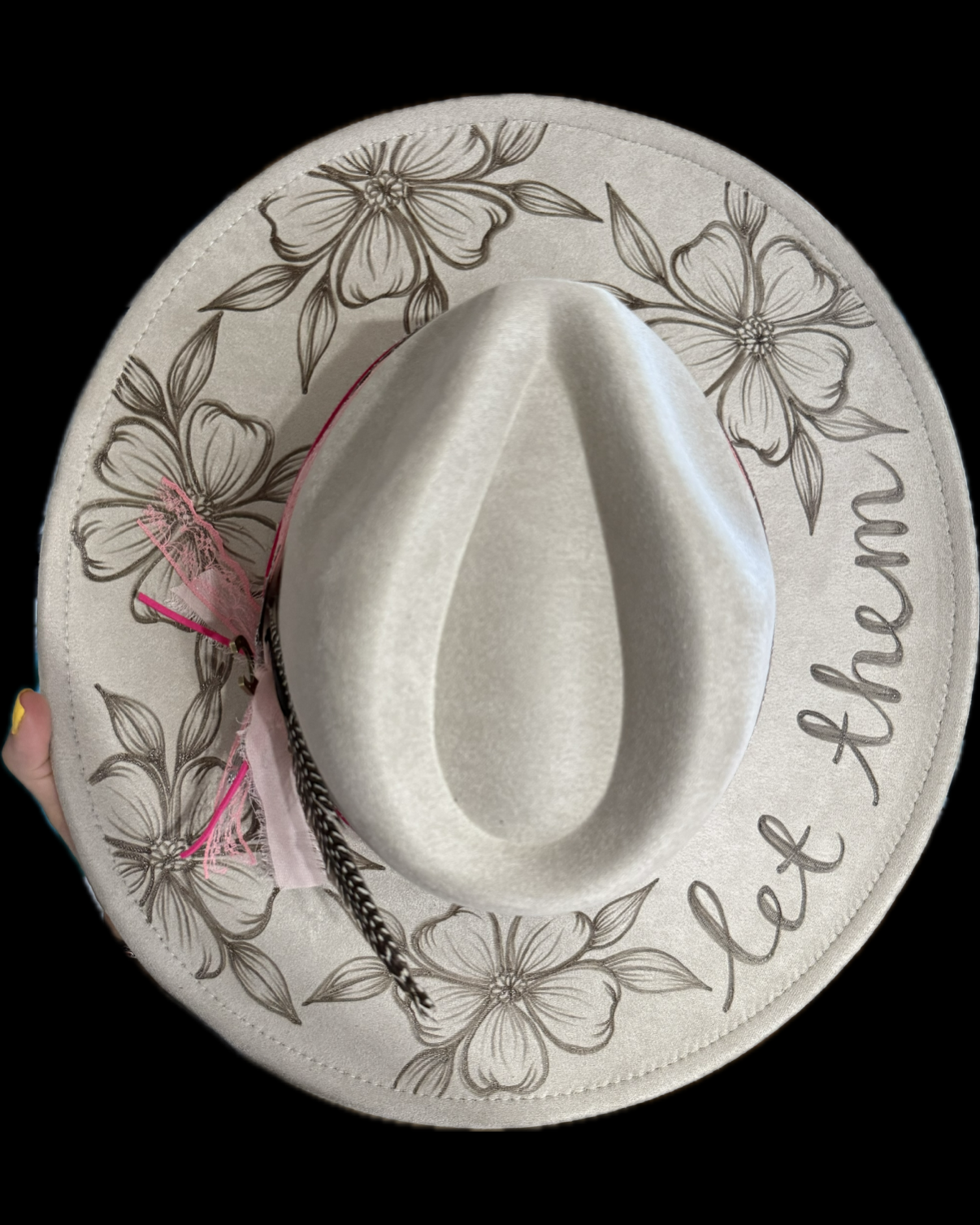 Burned Wide Brim Hat