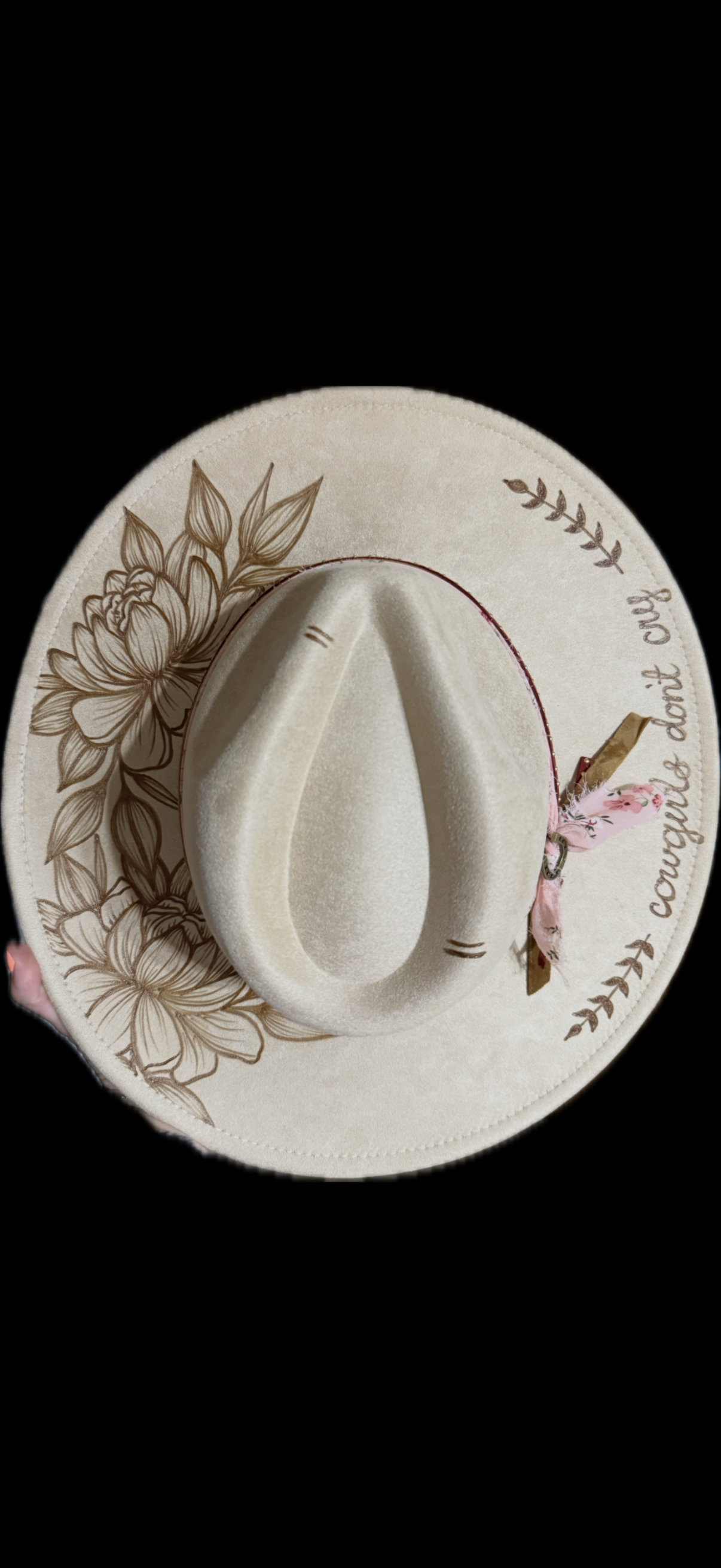 Burned Wide Brim Hat