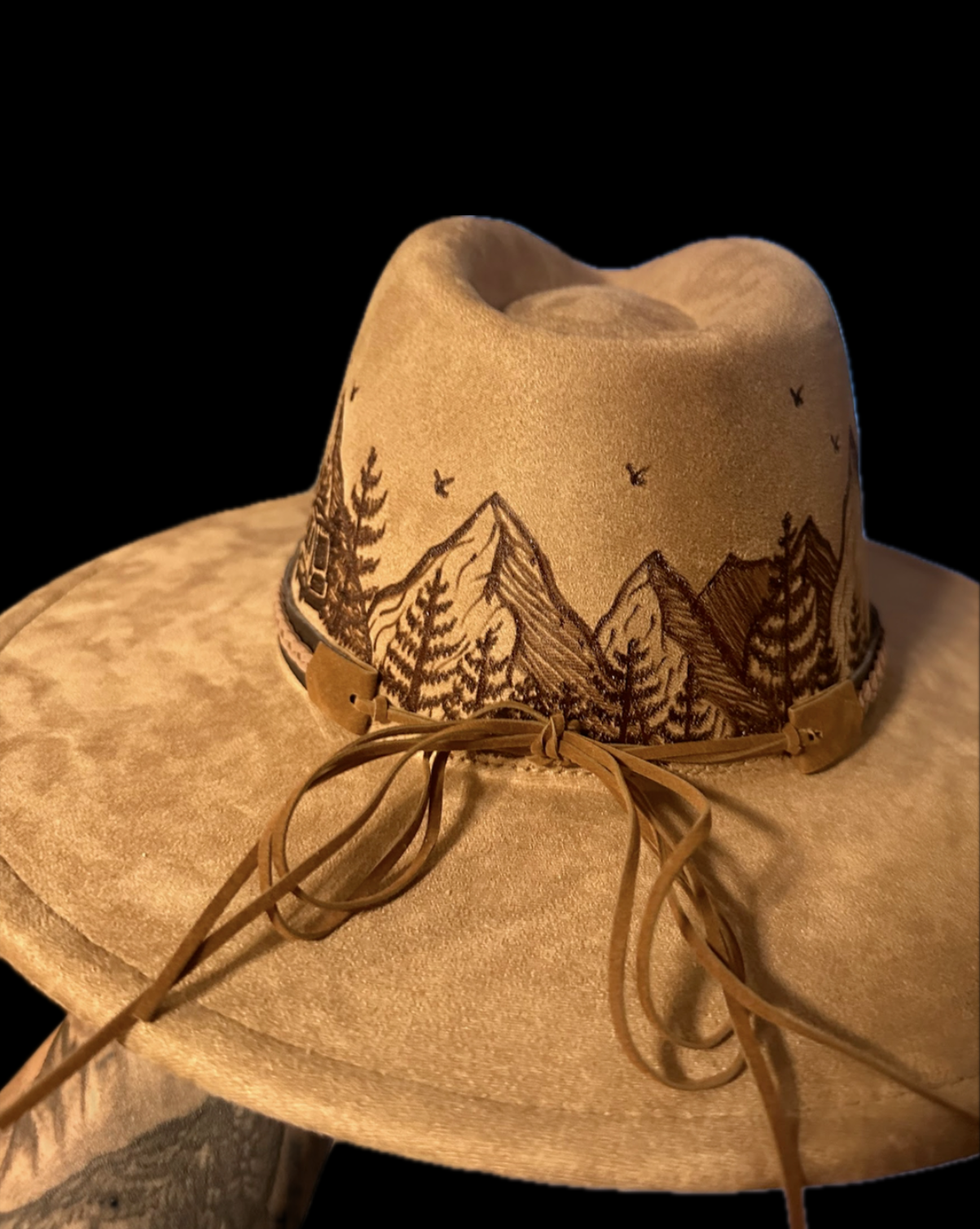 Burned Wide Brim Hat